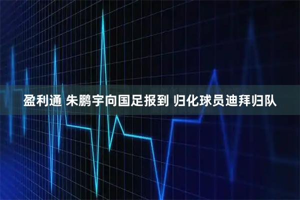 盈利通 朱鹏宇向国足报到 归化球员迪拜归队