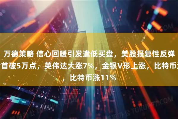 万德策略 信心回暖引发逢低买盘，美股报复性反弹！道指首破5万点，英伟达大涨7%，金银V形上涨，比特币涨11%
