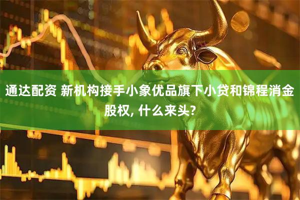 通达配资 新机构接手小象优品旗下小贷和锦程消金股权, 什么来头?