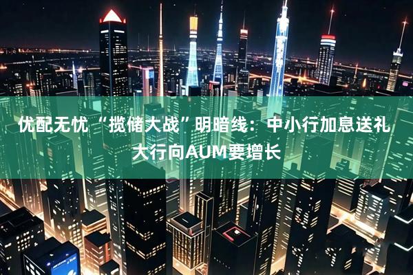 优配无忧 “揽储大战”明暗线：中小行加息送礼 大行向AUM要增长