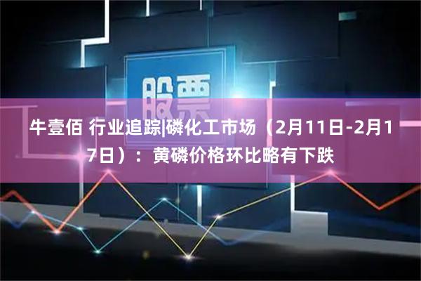 牛壹佰 行业追踪|磷化工市场（2月11日-2月17日）：黄磷价格环比略有下跌