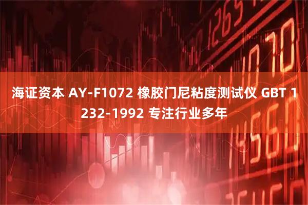 海证资本 AY-F1072 橡胶门尼粘度测试仪 GBT 1232-1992 专注行业多年
